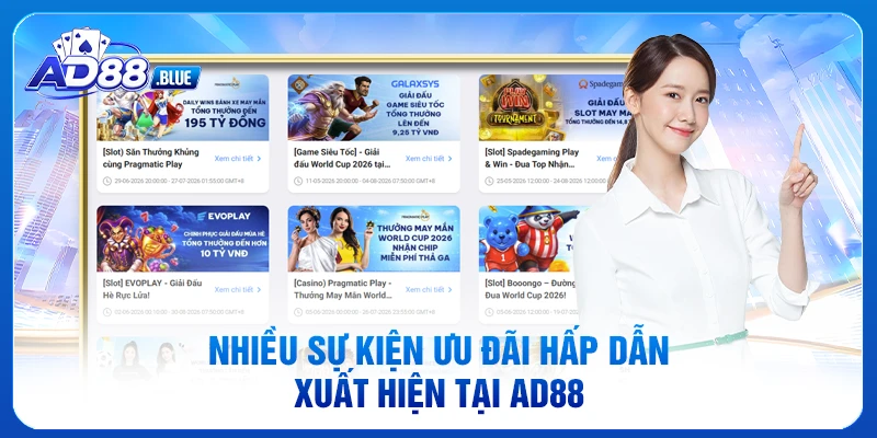 Nhiều sự kiện ưu đãi hấp dẫn xuất hiện tại AD88